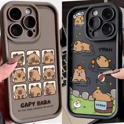 Cute Capybara Phone Case for Samsung Galaxy A55 5G A54 A35 A34 A23 A24 A52 A53 A51 A32 S24 S23 Ultra S22 Plus S21 S20 FE Cover