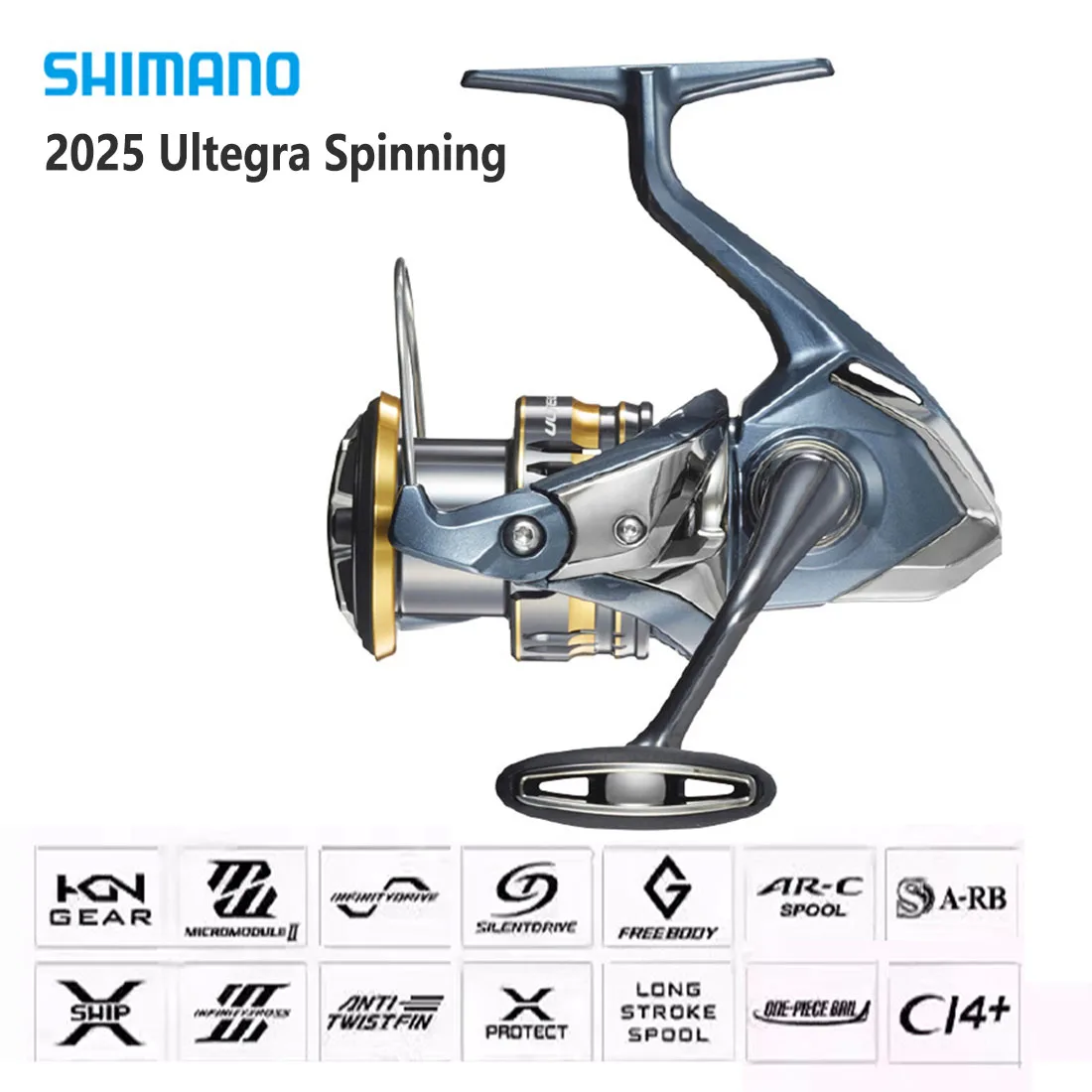 

Оригинальная новая спиннинговая катушка Shimano Ultegra 2024 года — легкий корпус CI4+, технология X-SHIP для ловли окуня и прибревенной ловли