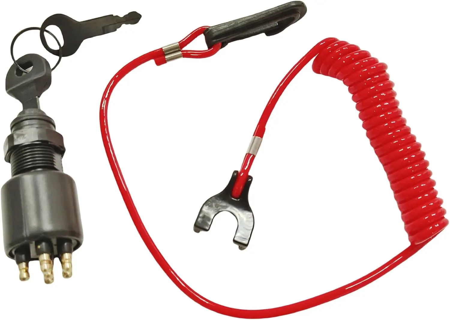 5005801 Boat Ignition Key Switch for OMC Johnson Evinrude 40-200HP Motor | Contains Safety Lanyard, for Johnson Evinrude