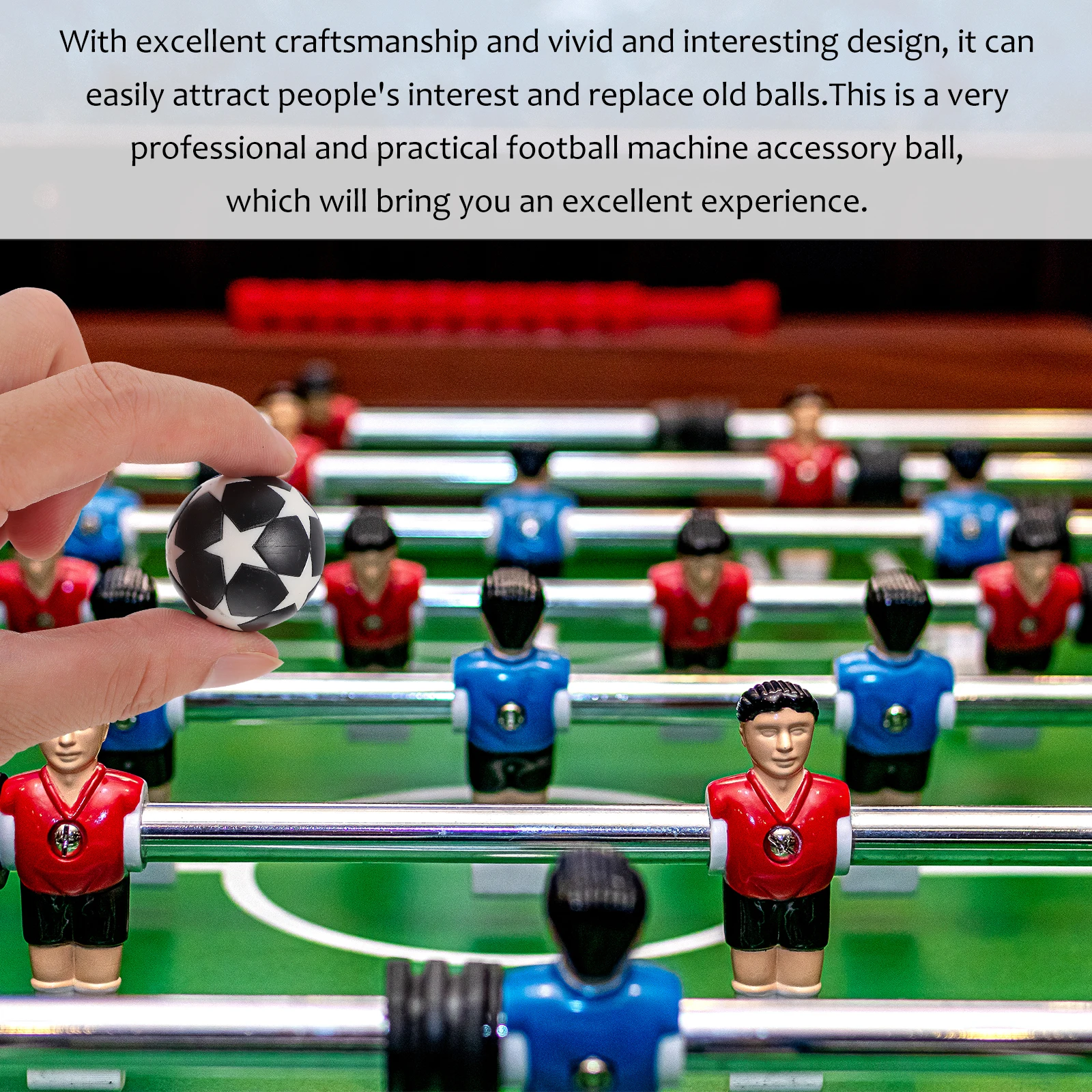 

18pcs Mini Football Table Soccer Balls Toy Eco-friendly Plastic Accessories Kids 32mm Durable Bright Non-fade Quality Table