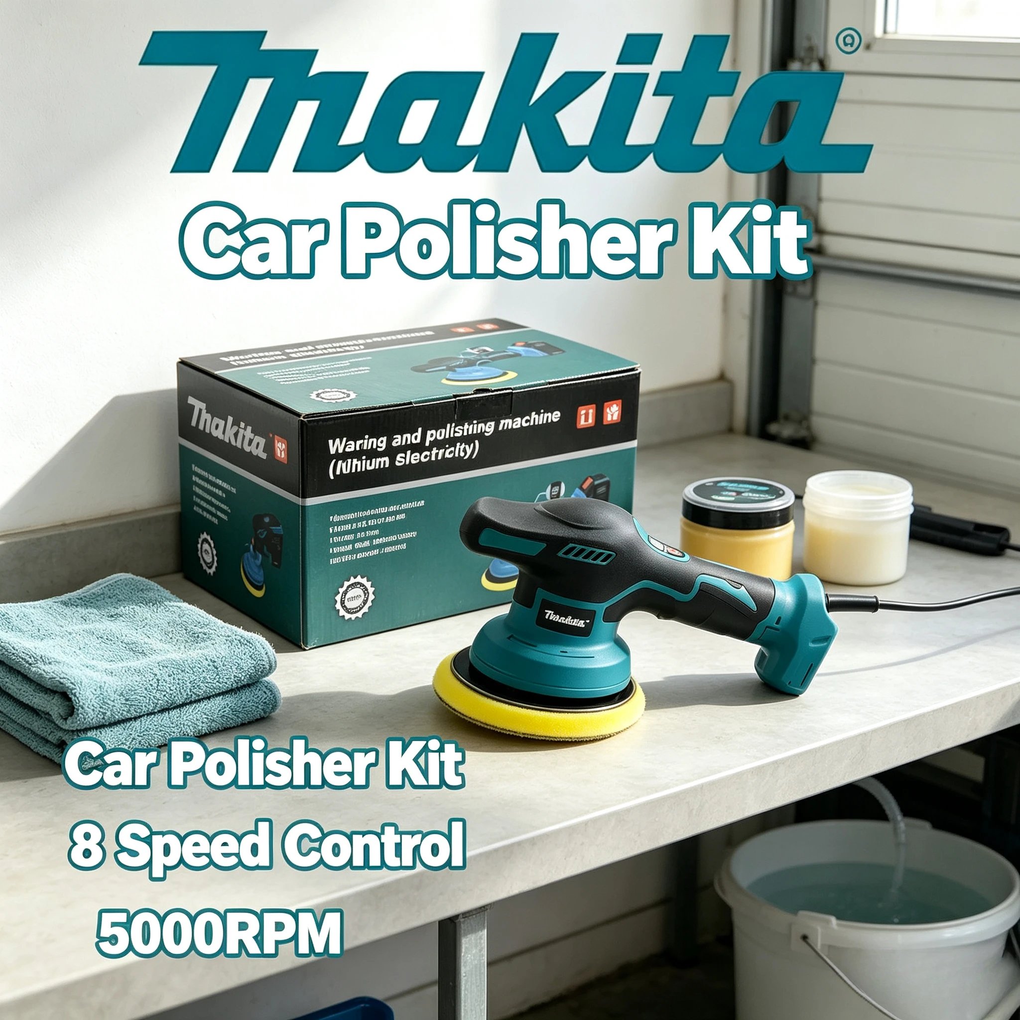 Power Tools Makita Set - Makita 18V Draadloze Autopoetsmachine met Digitaal