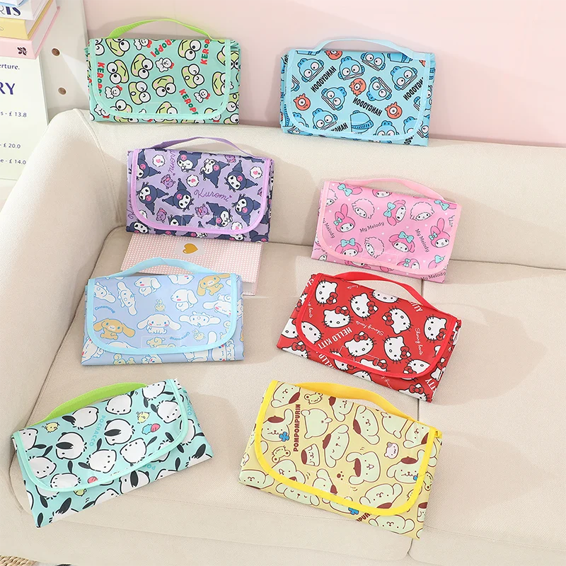 

New Sanrio Foldable Picnic Mat Outdoor Grass Waterproof Mat Ugly Fish Portable Travel Hiking Seat Pad Large Size 100X150 CM