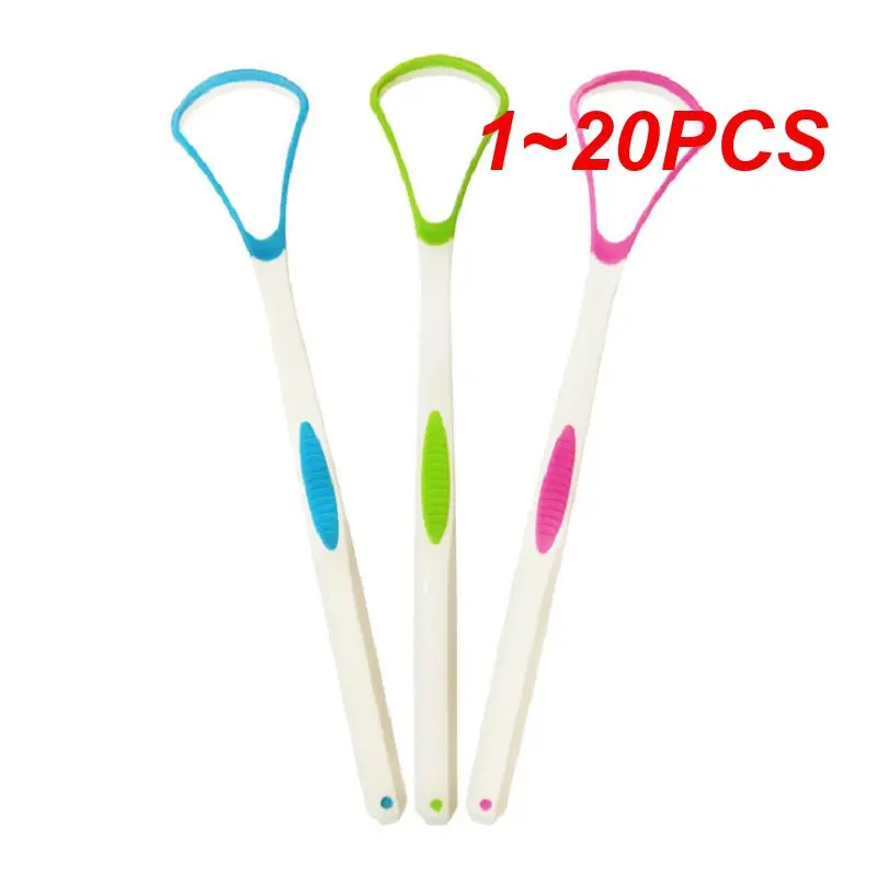 Cepillo de silicona suave para limpiar la superficie de la lengua, cepillos de limpieza Oral, raspador de lengua, limpiador de aliento fresco, 1 ~ 20 piezas