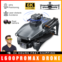 GPS Drone L600 Pro Max Drone 6K Professional Dual Camera 3-axis Gimbal Dron Laser Obstacle Avoidance Brushless Quadcopter LYZRC