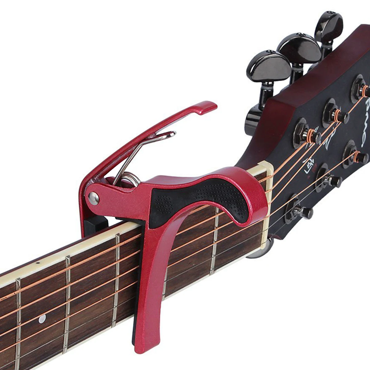 Heavy Duty Tuner Capo Metal Capo Guitar Capo Professional Instrument Capo for Guitar Ukulele Guitar Accessories Red