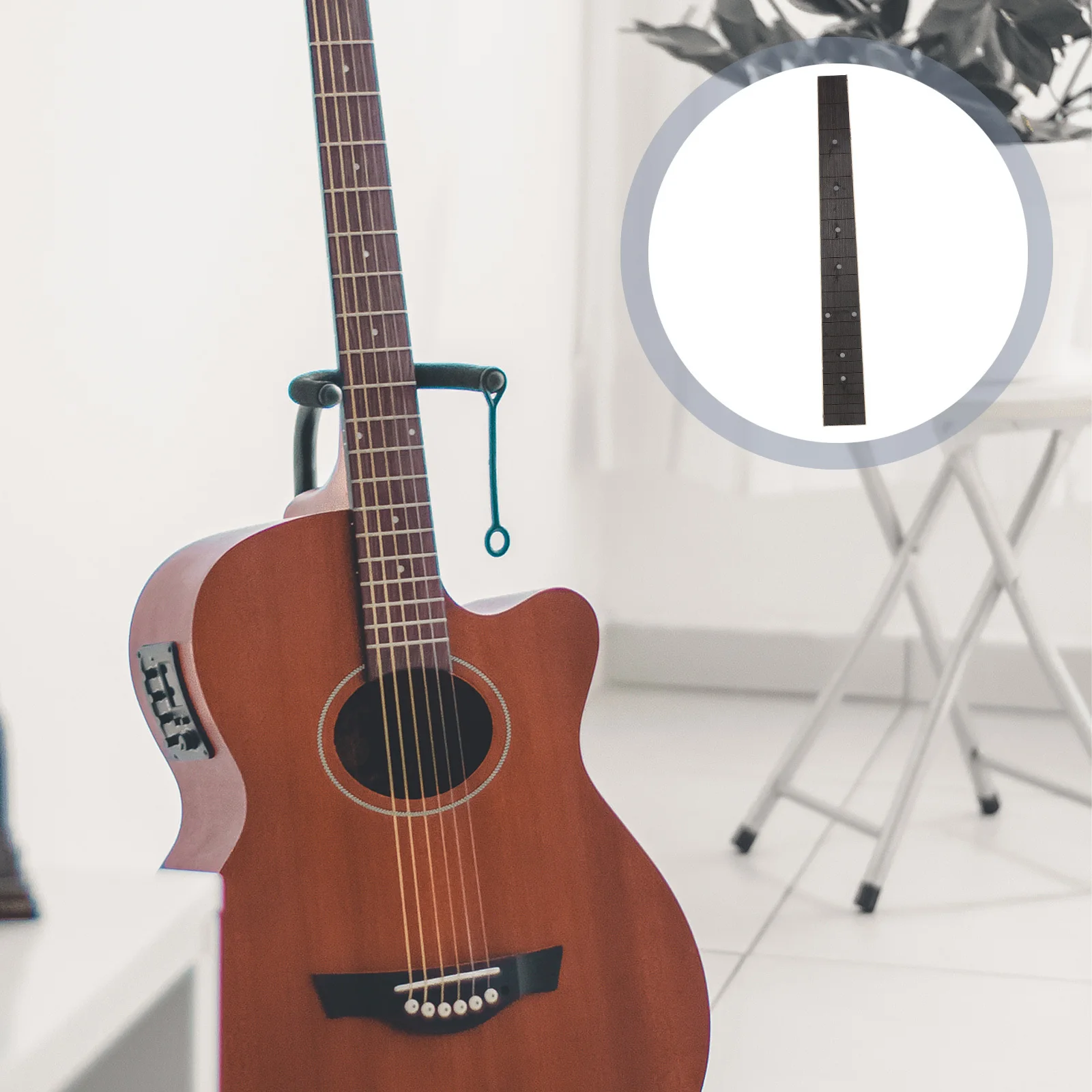 

Wood Guitar Fingerboard Dark Brown Acoustic Guitars Smooth Comfortable Surface Enhances Playability Control Accessories