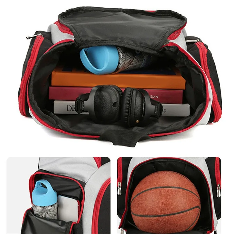 Football Backpack Carry Bag For Basketballs Fashion Waterproof Lightweight Sport Backpack Men Large Capacity School Bag Gym Bags