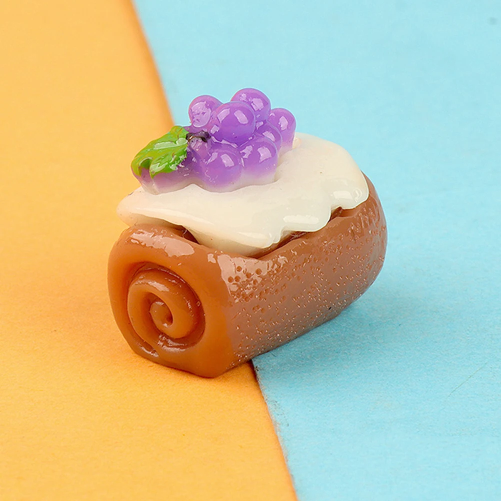 

15pcs Miniature Dessert Resin Cake Ornament Decorative Fake Food Prop Tiny Cake For House Kitchen Accessories