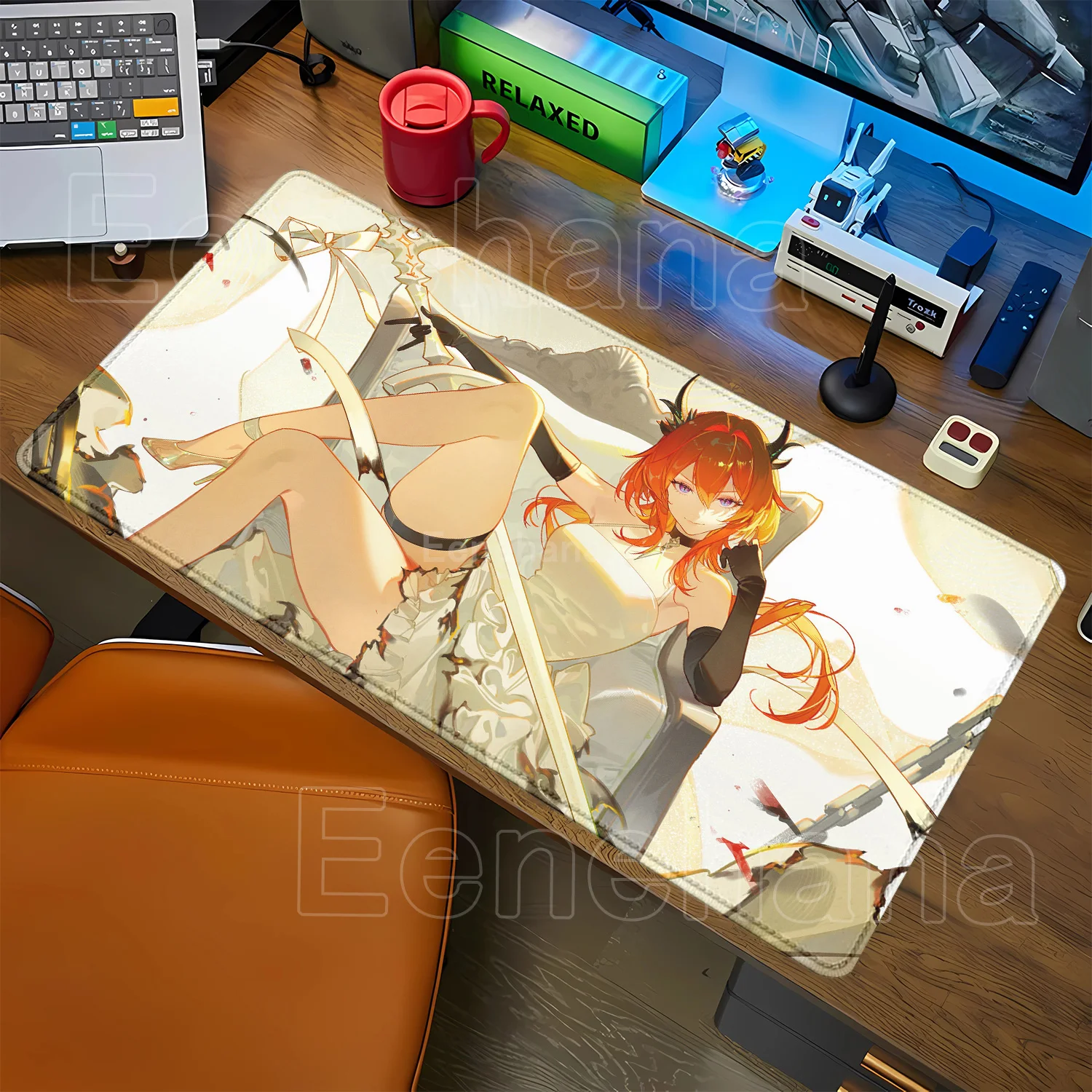 Yvonne Arknights Endfield Mouse Pad Gaming Non-slip Rubber Gaming Large 90X40CM Mousepad HD Desk Mat Decoration Office Mouse Mat