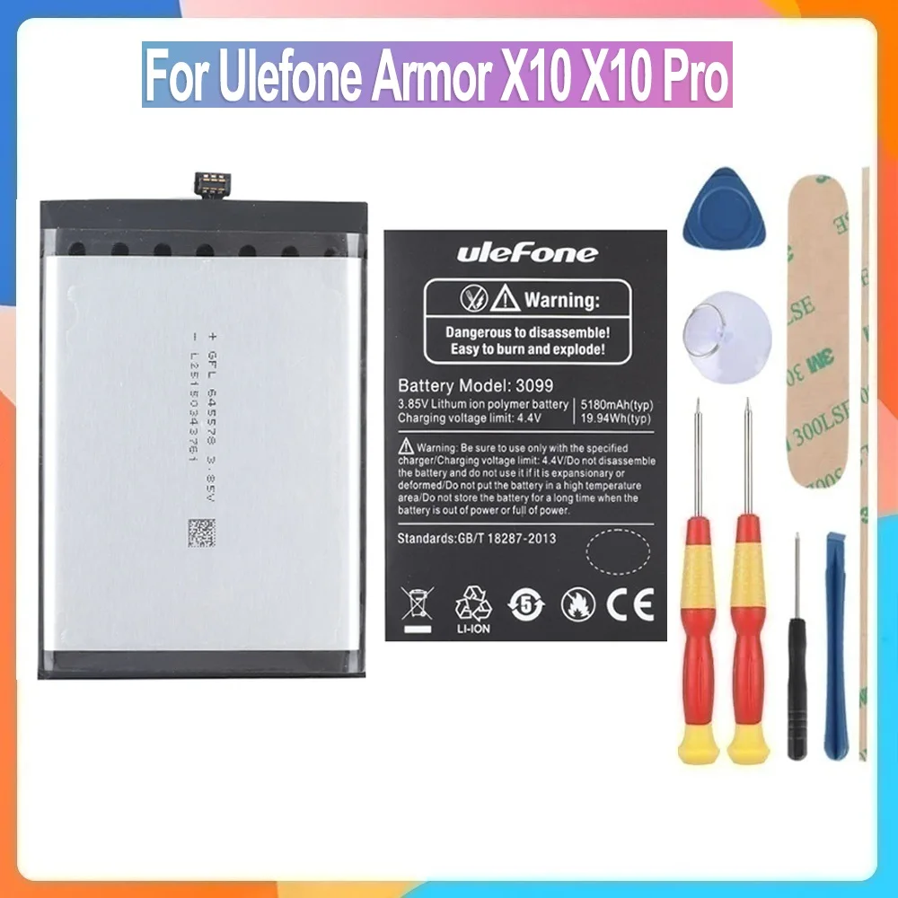 

New Original 5180mAh Battery For Ulefone Armor X10/X10 Pro Mobile Phone High Quality