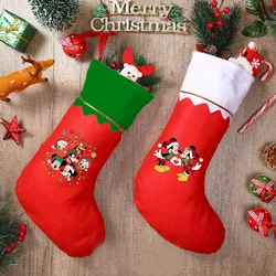 Mickey Mouse Disney Christmas Stockings Sack Xmas Gift Candy Bag Xmas Decoration for Home New Year Sock Christmas Tree Decor