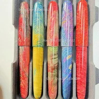 Handmade LacquerJinhao Pattern Stabilized Wood Fountain Pen Long Knife Nib Ink Pen School Office Supplies Students Writing Gift