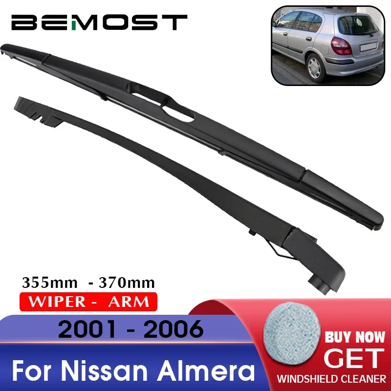 BEMOST Car Rear Windshield Wiper Arm Blade Brushes For Nissan Almera Hatchback 2001 To 2006 Windscreen Washer Auto Accessories