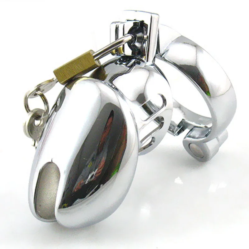 Metal Cock Cage Male Chastity Device Adult Sex Toys For Men Cbt BDSM Penis Lock Bird Bondage Chastity Cage CB6000 view 2