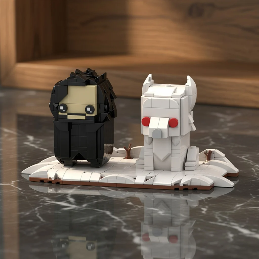 MOC North King and White Wolf Building Blocks Winter Warrior Bricks Model DIY Assembly Figure For Adult Men Birthday Gift