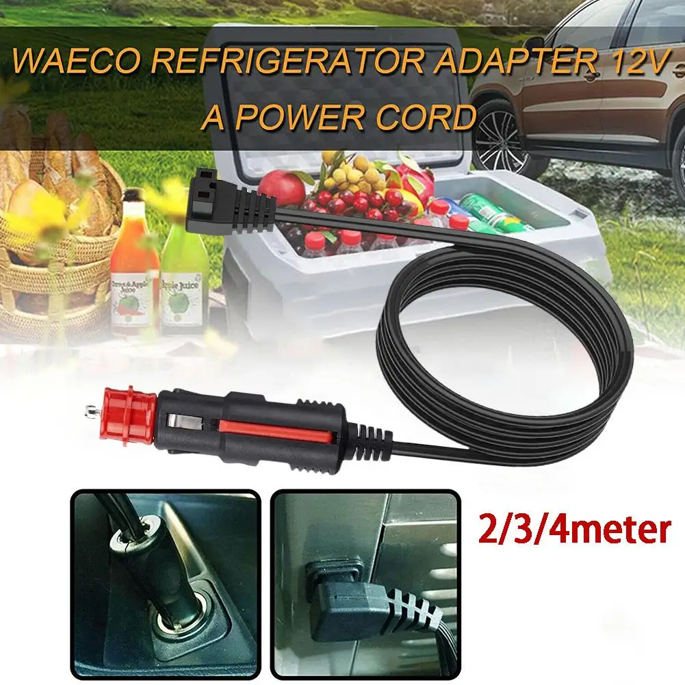 12V Car Refrigerator Power Cord 2m - For Fridge Freezer Cigarette Lighter Adapter, Solves Short Cord & Power Supply Issues