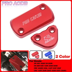 Motorcycle CNC Front Rear Brake Fluid Reservoir Cap Cover For Honda CR 125R 250R CRF 150R 250R 250X 450R 450X 250RX 250F 02-23