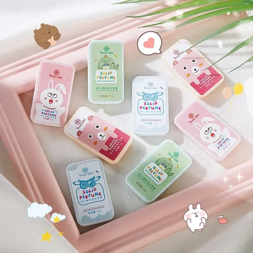 Imagen 2 del producto Fragancias de melocotón y flores, bálsamo de Perfumes sólidos para mujeres y hombres, Mini desodorante aromático portátil suave y duradero, fragancias antitranspirantes corporales