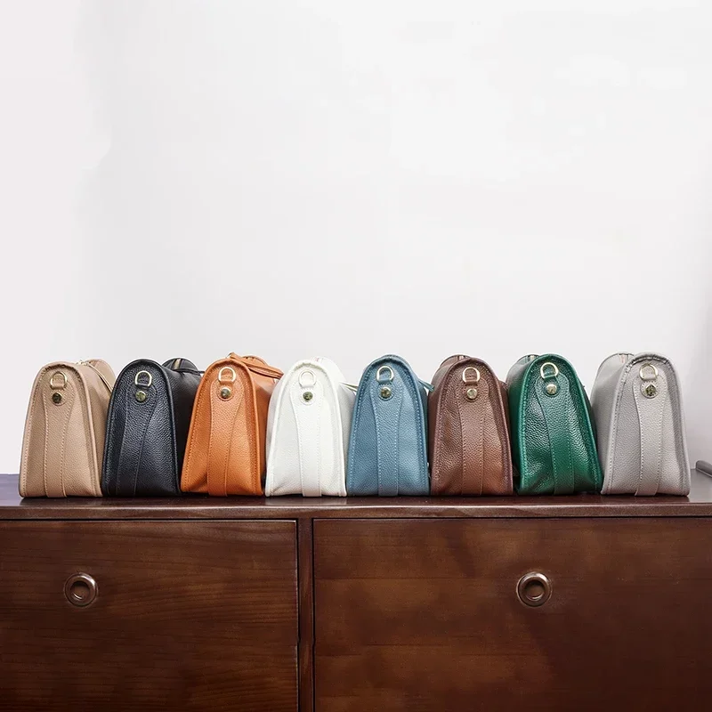 สุภาพสตรีแฟชั่นการเดินทางกระเป๋าถือหญิง Cowhide ธรรมชาติ Casual Crossbody กระเป๋าผู้หญิง Retro วัวแท้กระเป๋าหนัง