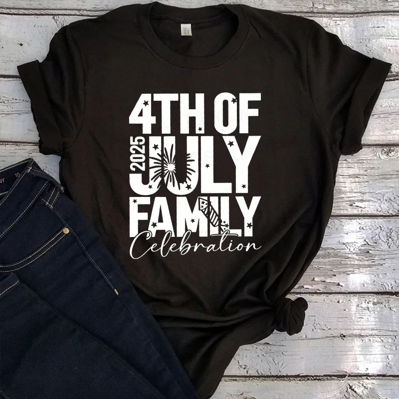 

4th of July 2025 Family Tshirt American Family Shirts Patriotic Tee Independence Day 4th of July Matching m
