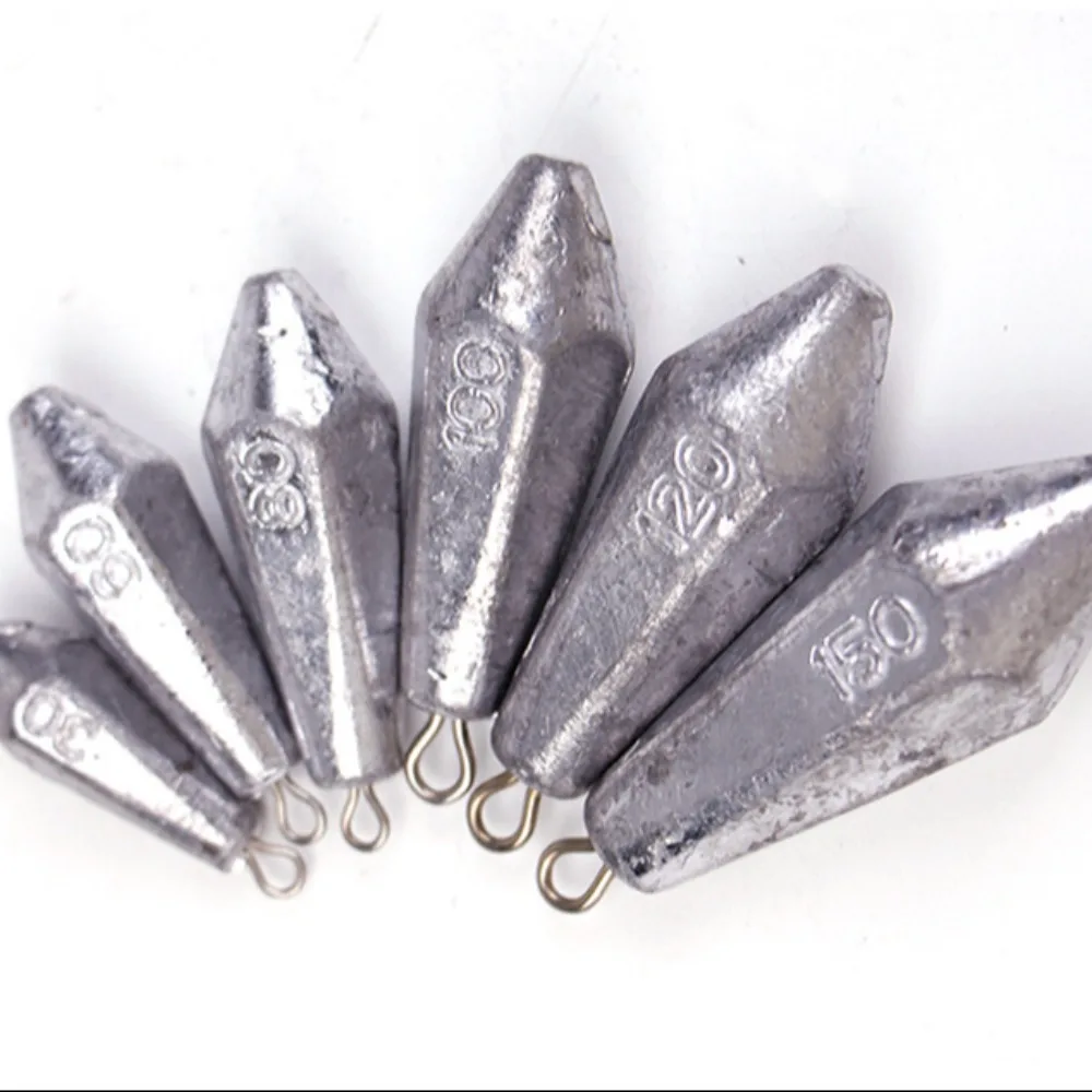Plomo de cola de 10g-200g, plomo de pesca con fondo cóncavo, roadrunner, plomo cónico, pesas de plomo, aparejos de pesca de 10g-100g