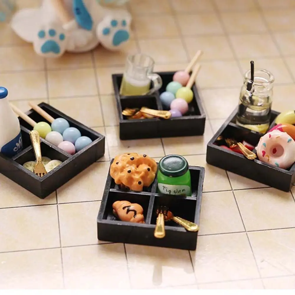 

Resin Simulation Food Toy Scene Model Cake Sushi Box Lunch Dollhouse Miniature Snack Drink Dolls Accessories Miniature Model