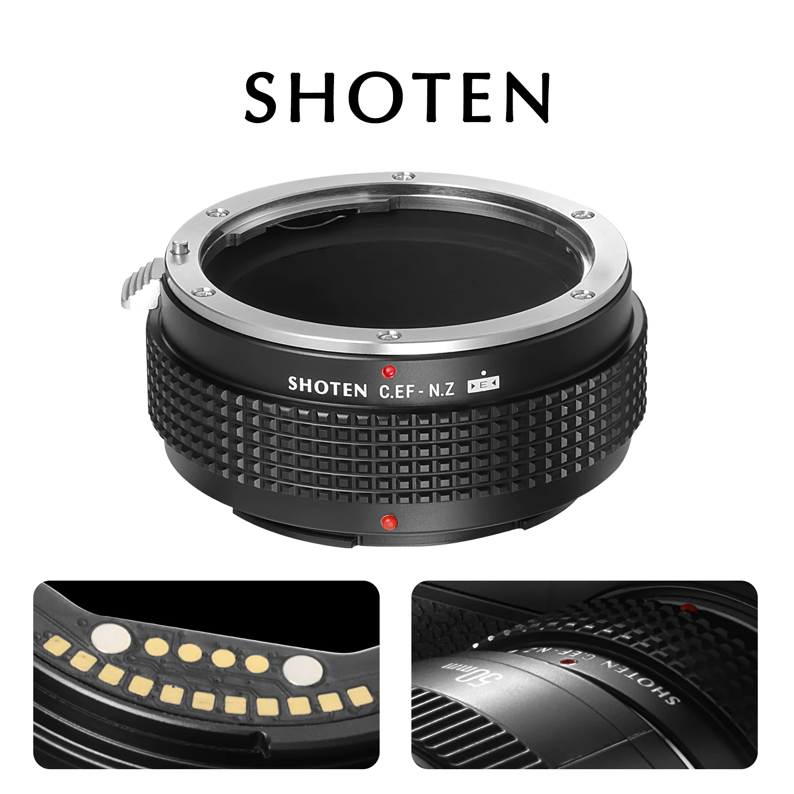 

Электронный адаптер-конвертер SHOTEN для объективов Canon EF EFS, Nikon F, CY, M42 на камеры Nikon Z Zf Zfc Z5 Z6 Z7 Z6II Z7II Z8 Z9 Z3