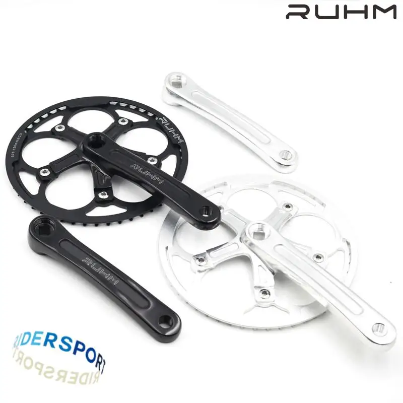 Ruhm For Brompton Folding Bicycle Tooth Plate 50T Square Hole BCD130 Crank Plate Tooth Plate 170MM Bicycle Parts Aluminum Alloy