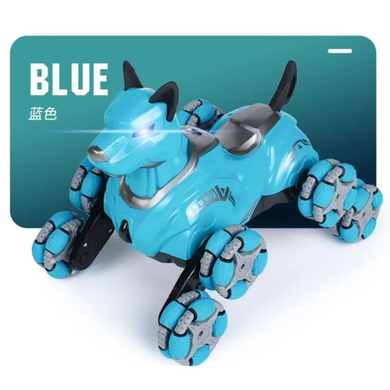 Nuevo coche de deriva rc de 8 ruedas, coche de juguete con control remoto de 2,4G, perro robot todoterreno de escalada de 23cm, coches rc, juguetes para niños, ruedas calientes, rociador de pedos