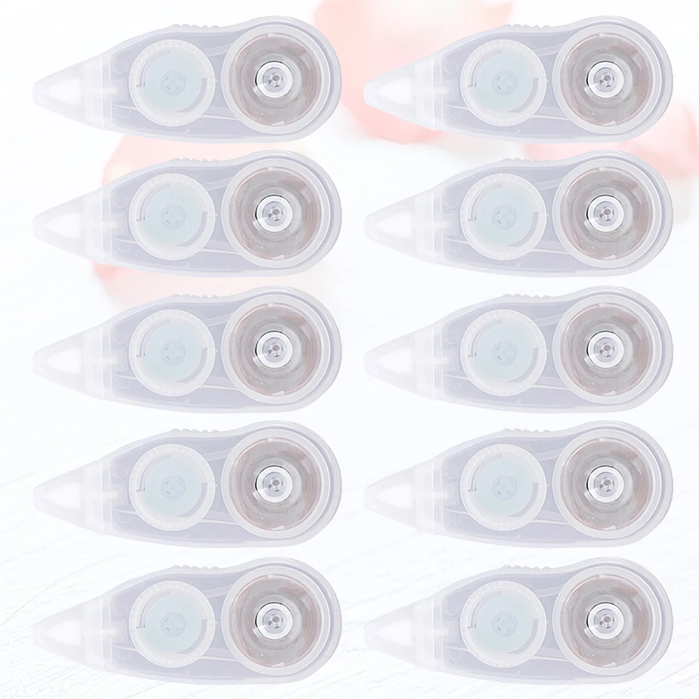 10 Pcs Correction Tape Clear Cute Double Sided White School Supplies Office Use Error Eraser Craft Project Accessories