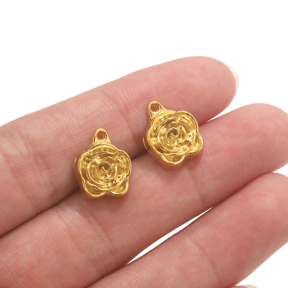 2 قطعة زهرة الورد المصنوعة من الفولاذ المقاوم للصدأ موصلات مغناطيسية المشابك المغناطيس سحر نهاية غطاء DIY بها بنفسك صنع المجوهرات سوار قلادة أجزاء