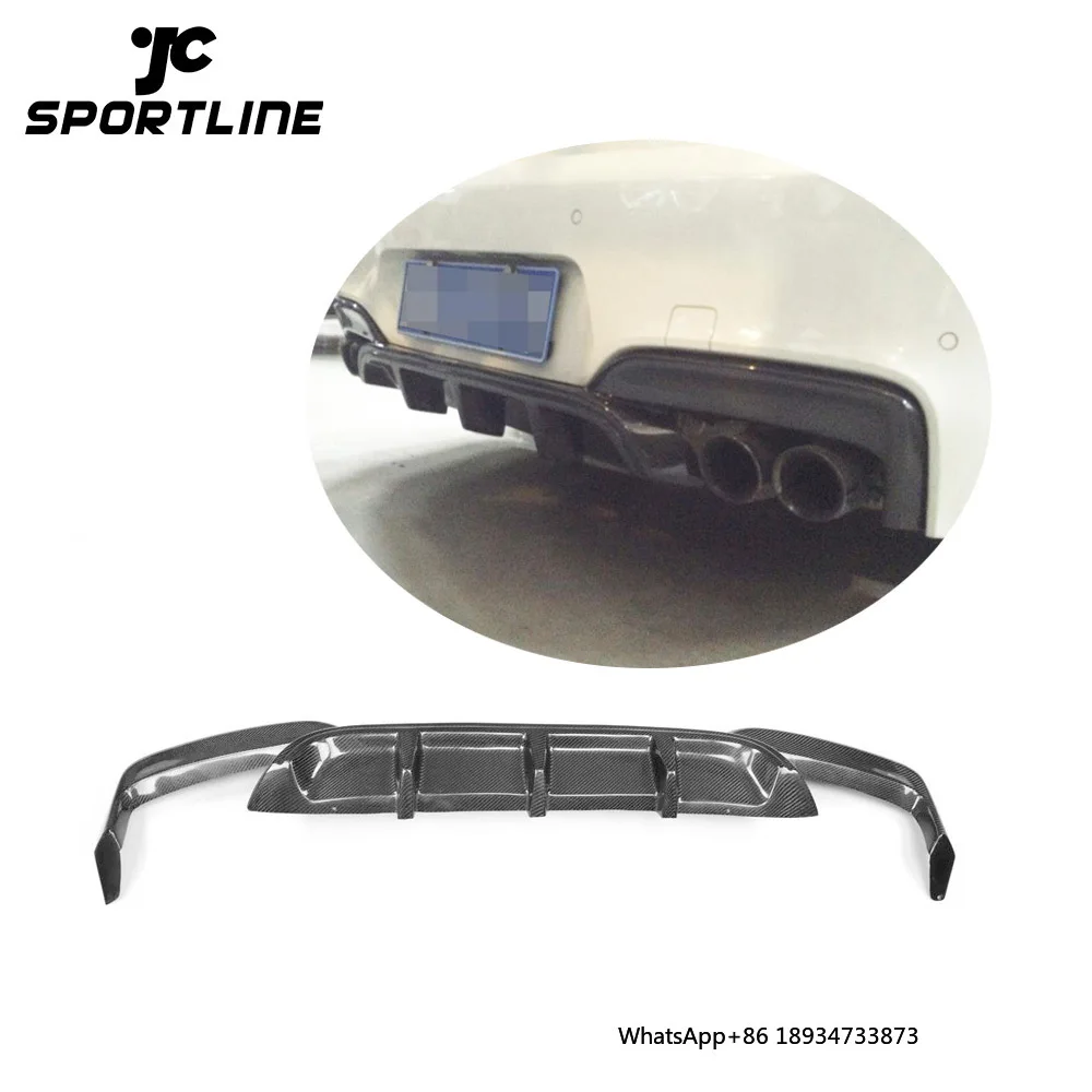 V Style M-Sport Carbon Fiber Rear Bumper Diffuser For BMW 6 Series F06 F12 F13 M-Tech 2012