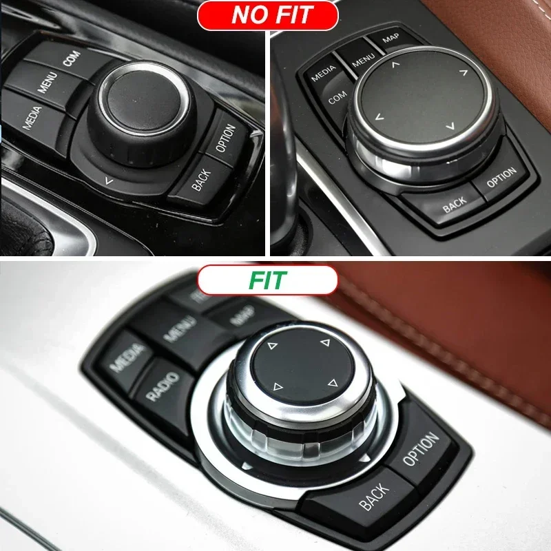 Car Multimedia Button Cover Trim Knob Sticker for BMW F10 F18 F20 F30 F34 F35 F25 F01 F02 F06 For NBT Controller Car Accessories