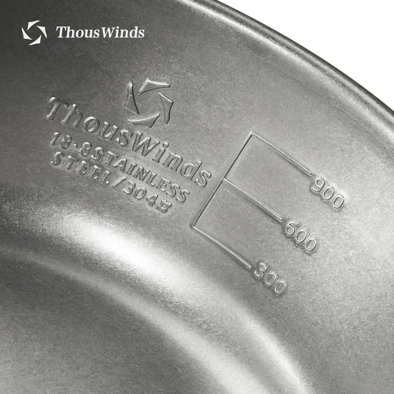 Thous Winds 1.3L Camping Bowl, Outdoor Stainless Steel Tableware, Large Capacity Sierra Cup, Picnic Camping Supplies