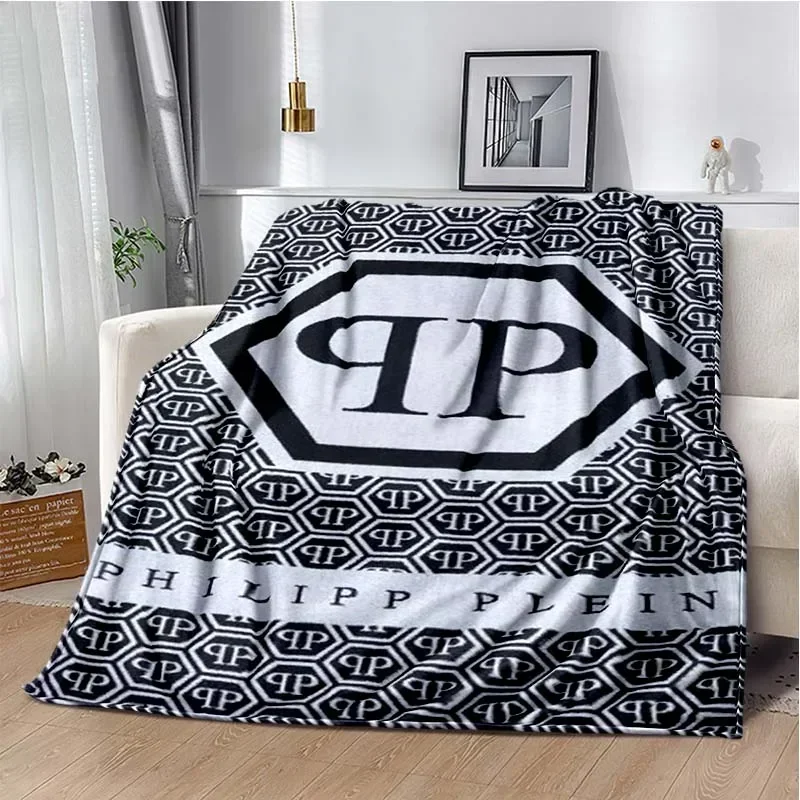 Fashion P-Philipp Plein Bedroom Decoration Flannel Blanket Living Room Sofa Cover Blanket Soft and Warm Customization