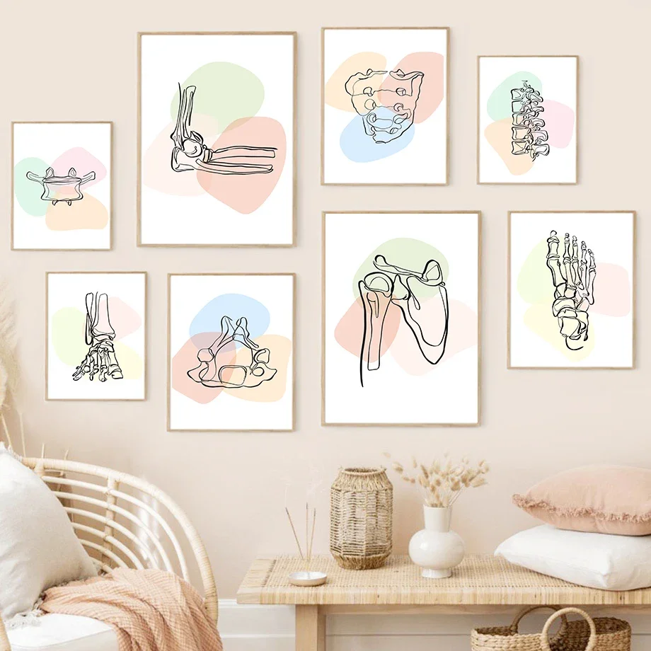 

Abstract Femur Bone Foot Anatomy Medical Posters And Prints Wall Art Canvas Painting Wall Pictures For Chiropractic Office Decor