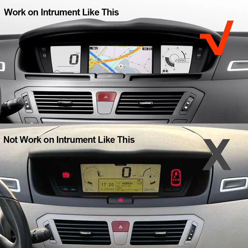 Original 7-inch TX18D30VM2FAB Color LCD Display Screen For Citroen C4 Picasso Instrument Panel Repair And Replacement