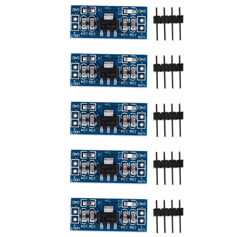 5X AMS1117-3.3 DC Step-Down Voltage Regulator Adapter Convertor 3.3V Out