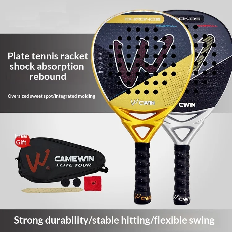 Custom printed Carbon fiber material padel racket, 38mm thickness 360g weight, carbon fiberglass composite surface OEM for amate
