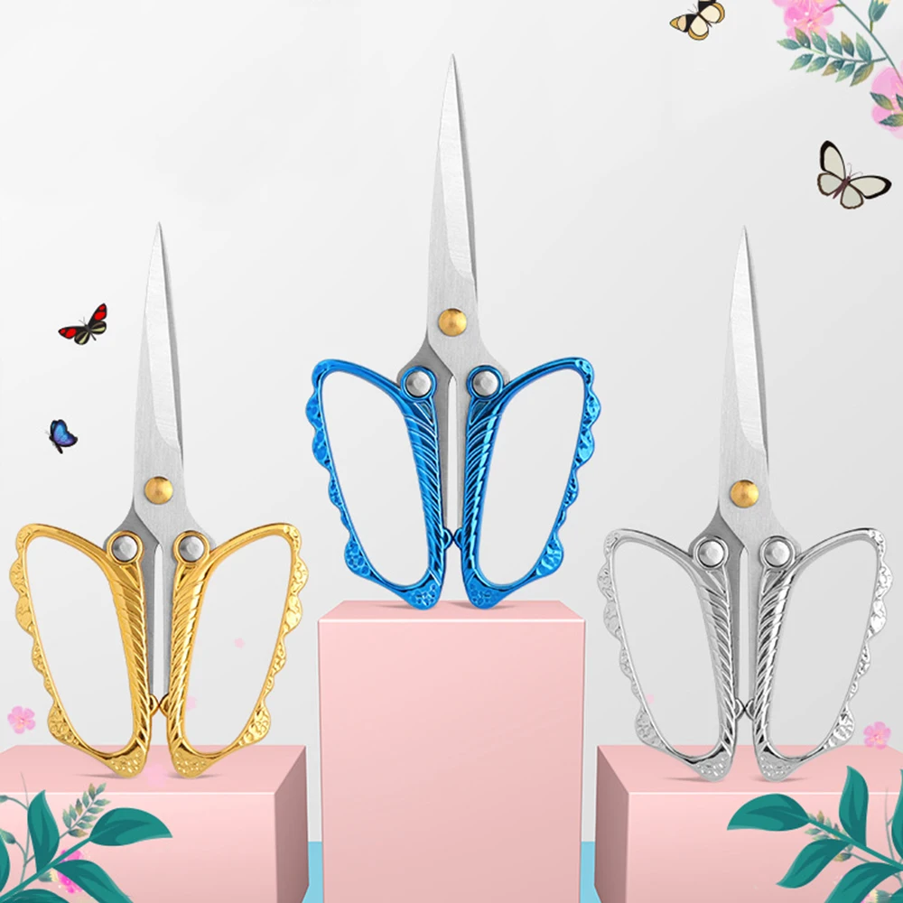 Creative Butterfly Scissors School Handmade Tools Tailoring Office Supplies Small Scissors  Sewing Stainless Steel Scissors
