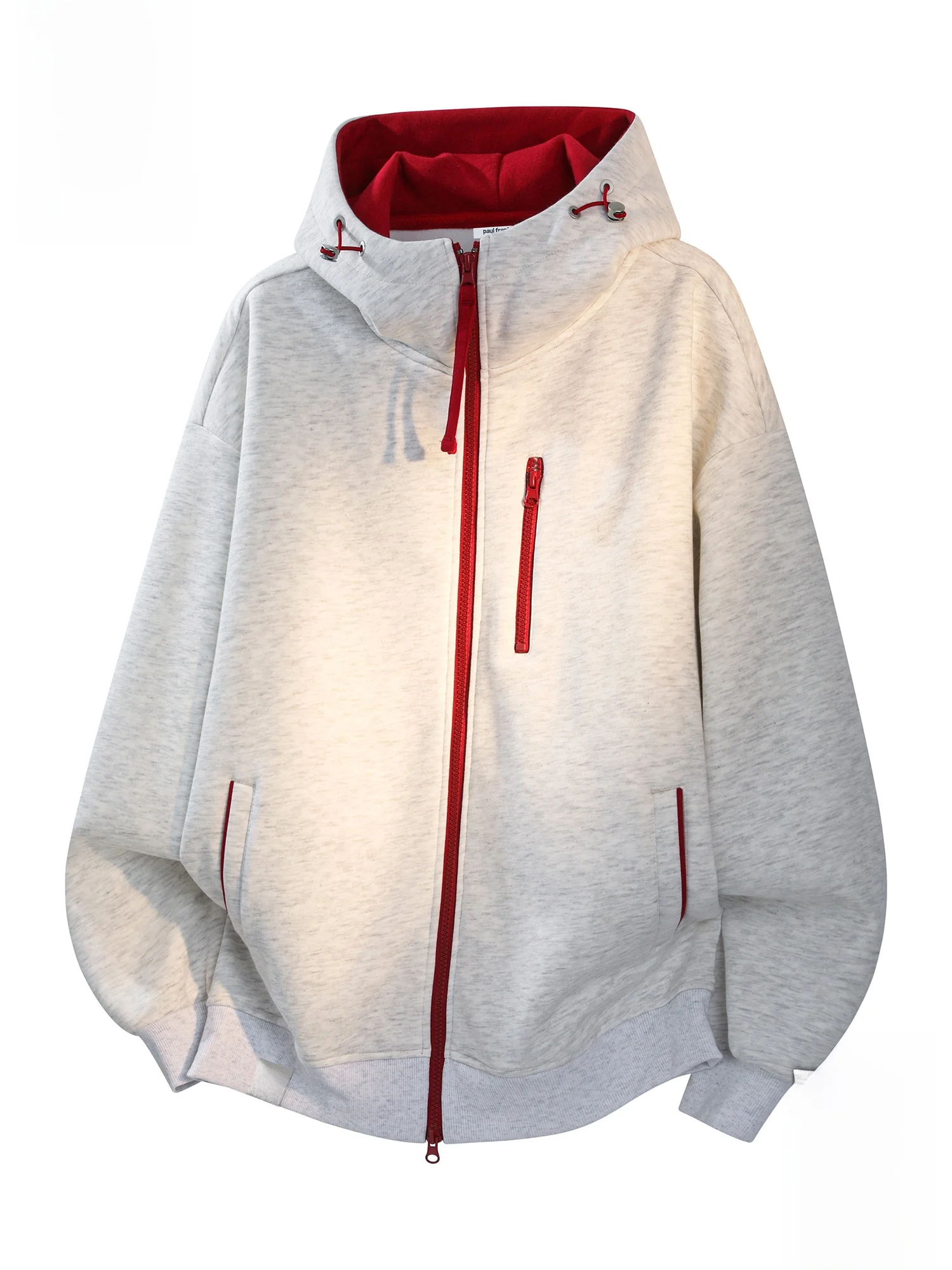 

PaulFrank Men's Red Hoodie Spring Casual Loose Sports Jaet Large Mouth Monkey Pattern Comfortable Cotton Blend Fabric