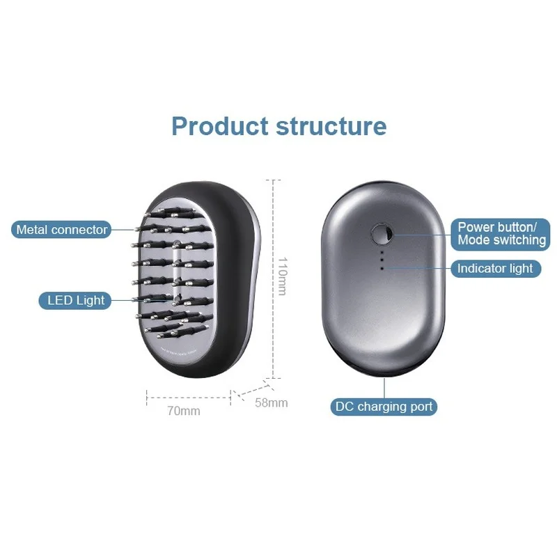 electric scalp skin care hair growth massage comb