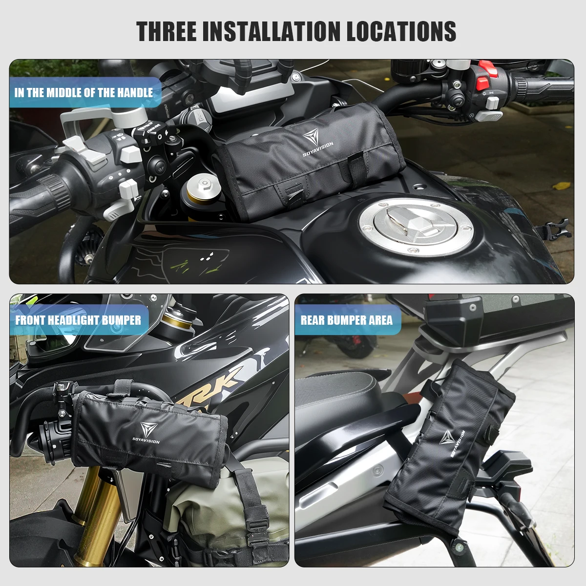 SOYAVISION دراجة نارية أداة حقيبة المحمولة موتور أدوات موتوكروس أداة حقيبة التخزين الحقيبة في الهواء الطلق إصلاح العمل أداة لفة حزمة #6