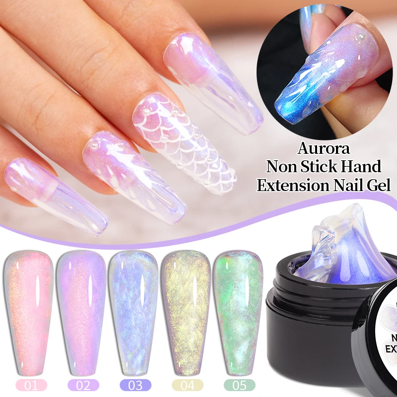 PUENTE 15ML Aurora antiadhésif Extension de main Gel pour ongles constructeur solide Gel pour ongles 3D sculpture fleur tremper UV Gel pour Nail Art