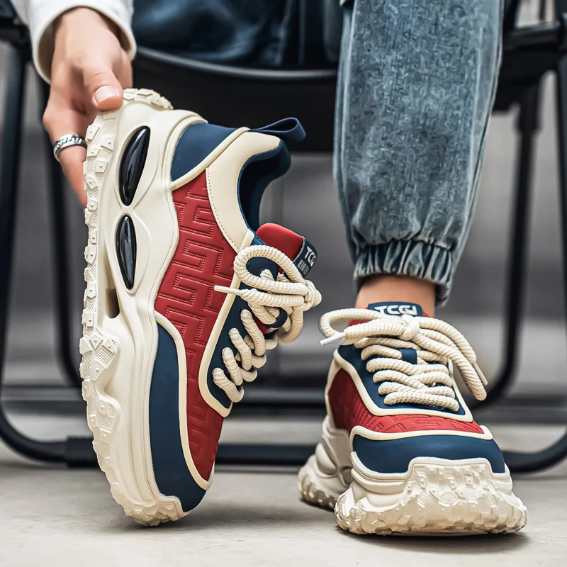 

2025 New Autumn Fashionable Thick Bottom Versatile Comfortable Height Increasing Casual Sports Trendy Men's Shoes Classic