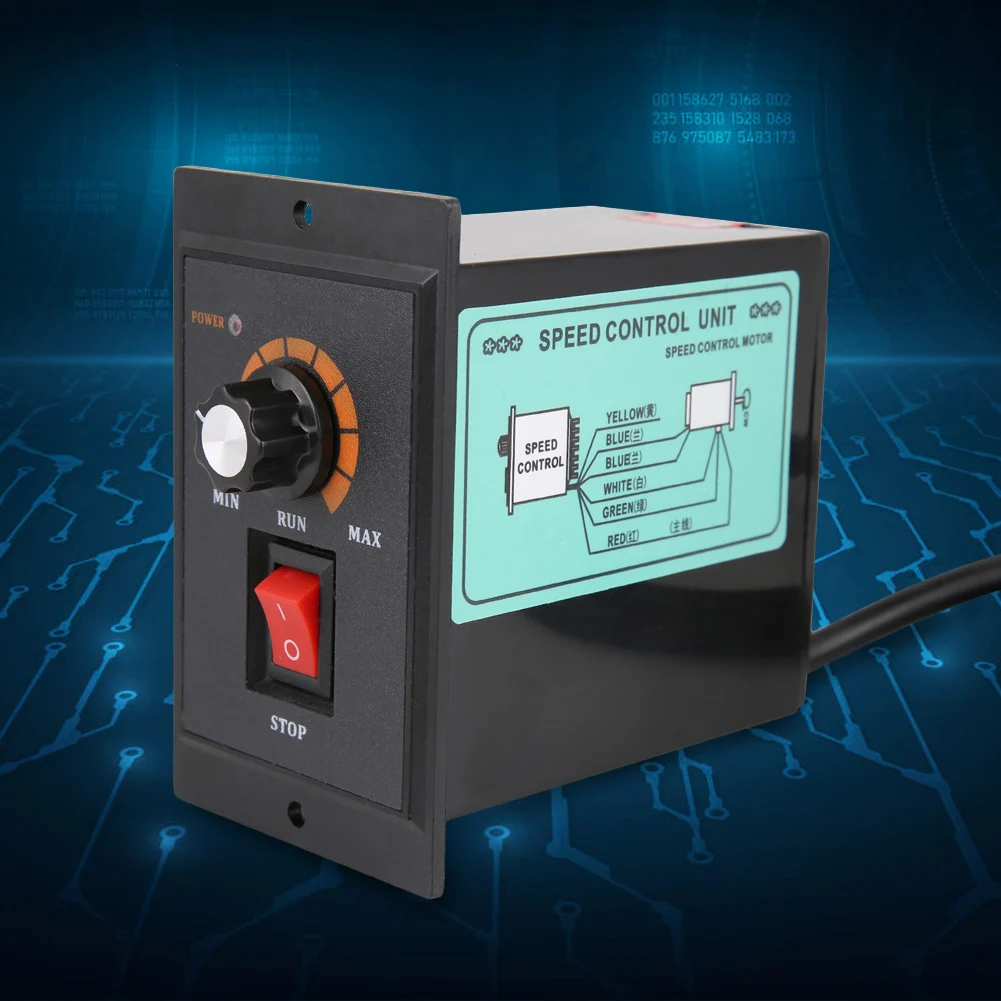 

AC 220V 50/60Hz Single Phase AC Motor Speed Controller Electric Motor Speed Regulator