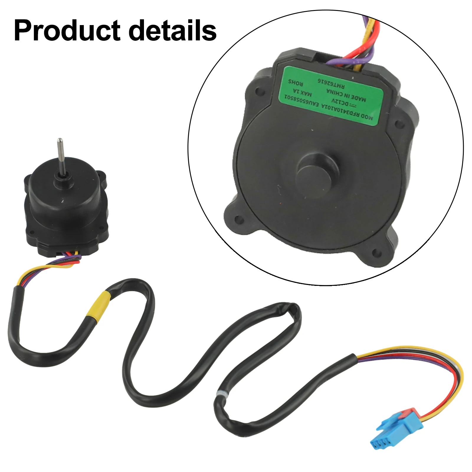 

For Refrigerator Cooling Condensing Fan Motor Cooling Performance Easy Installation Fan Motor Black Long-lasting Performance