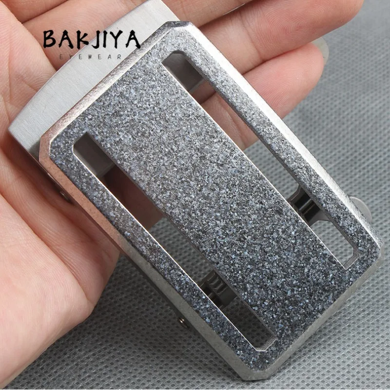 Men Lightweight Pure Titanium Automatic Belt Buckle 35mm Toothless Slide Clasp Hypoallergenic Leather Cowboy Belt Accessory 38mm