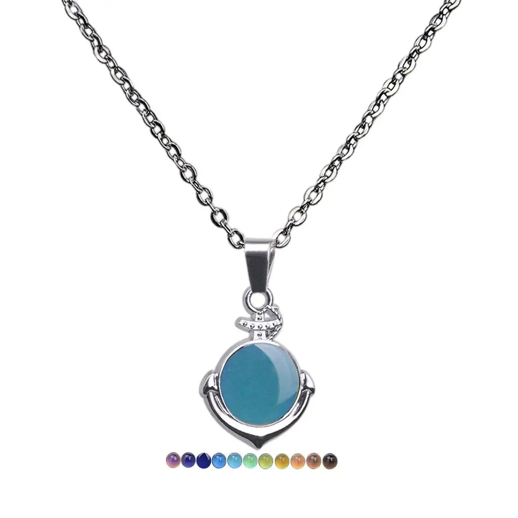 Mood Necklace Color Change Girls Retro Alloy Chain Jewellery