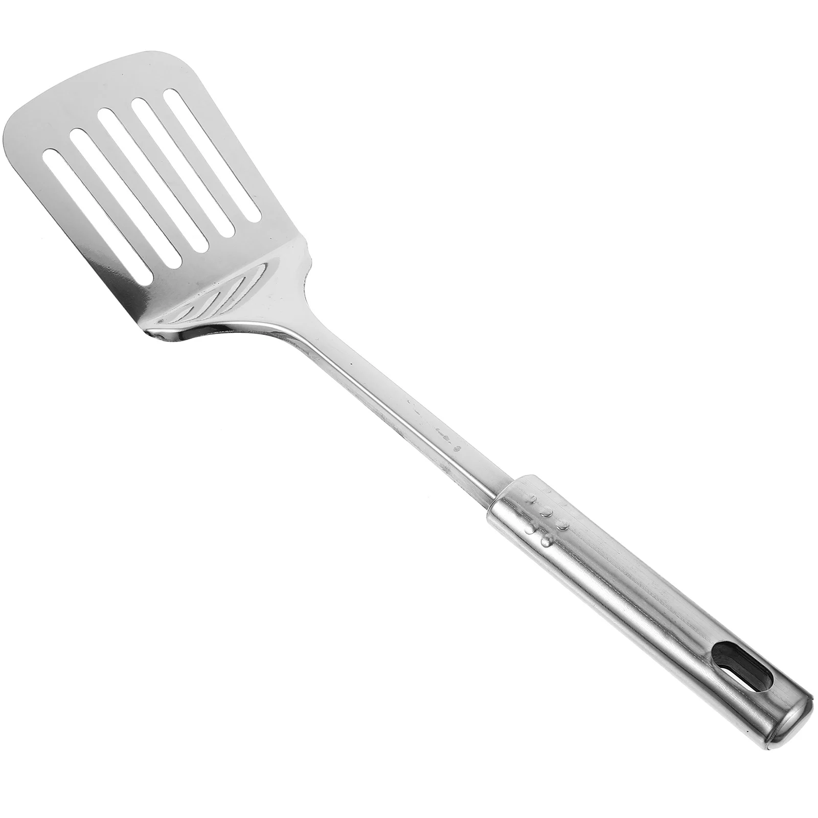 

1pc Stainless Steel Spoon Ladle With Hollow Long Handle Non-Stick Heat Resistant Cooking Tool Colander Shovel Dishwasher Safe